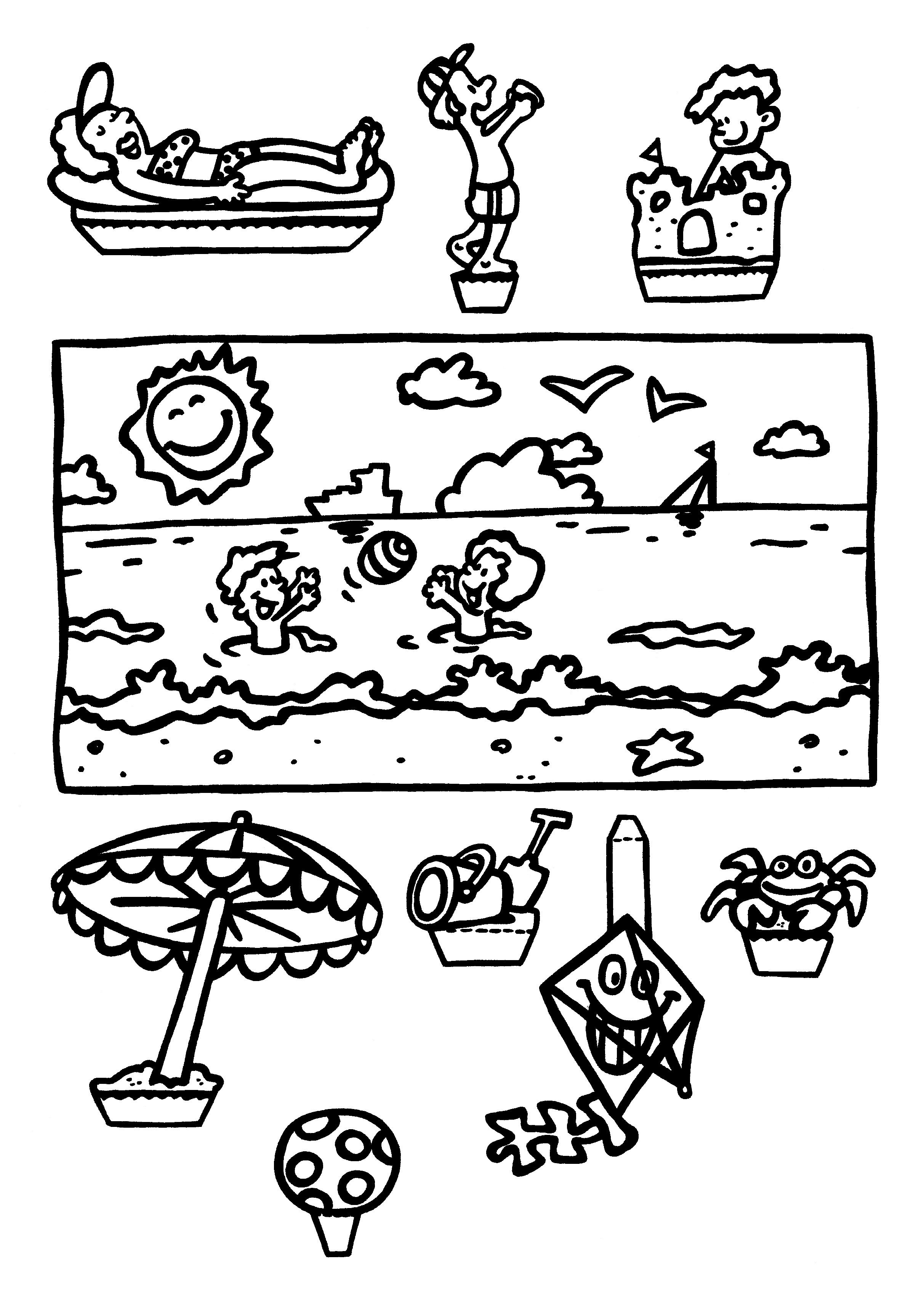 Kleurplaten Thema Zomervakantie Kleurplaten Creatief Met